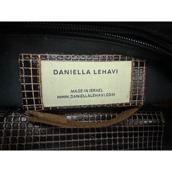 Daniella Lehavi Brown Leather Rectangle Shoulder Bag with Suede Strap - Picture 9 of 15